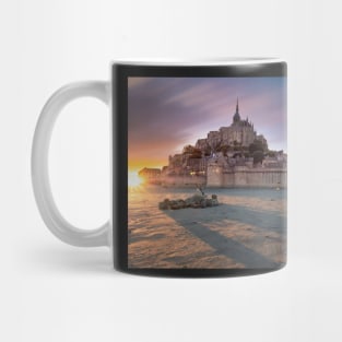 Mont St Michel Sunset and Shadow Mug